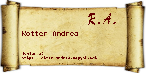 Rotter Andrea névjegykártya